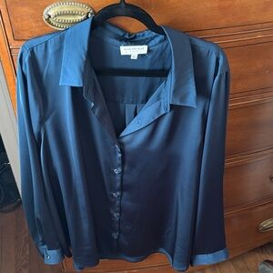 Skies Are Blue Dark Blue Blouse